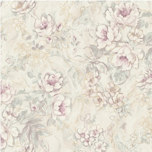 Belgian Floral Wallpaper 10m x 1.06m Creamy Pink, Poem Model | Abyat Company